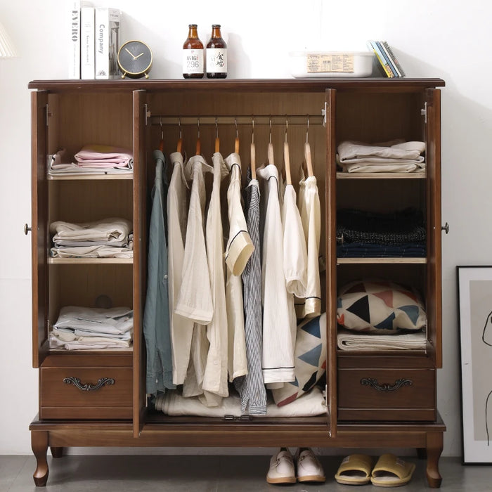 Vintage Luxury Closet Rod Bracket Unique Hotel Industrial Living Room Display Cabinet Design Mueble Para Ropa Bedroom Furniture