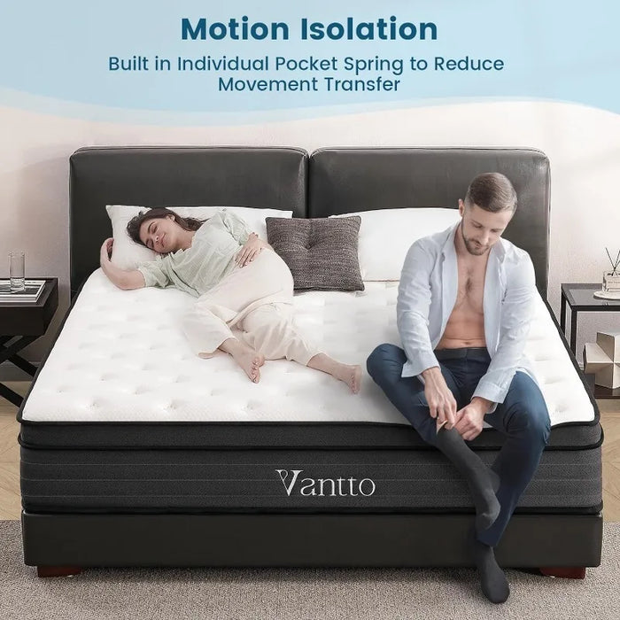 Queen Size Mattress,12 Inch Memory Foam Hybrid Mattress in a Box, Comfortable for Sleep Supportive and Pressure Relief
