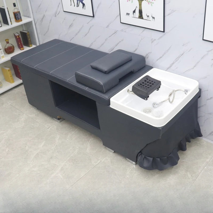 Head Equipment Water Salon Chairs Black Massage Hairdressing Shower Salon Chairs Beauty Lavacabezas Spa Furniture JY50SC