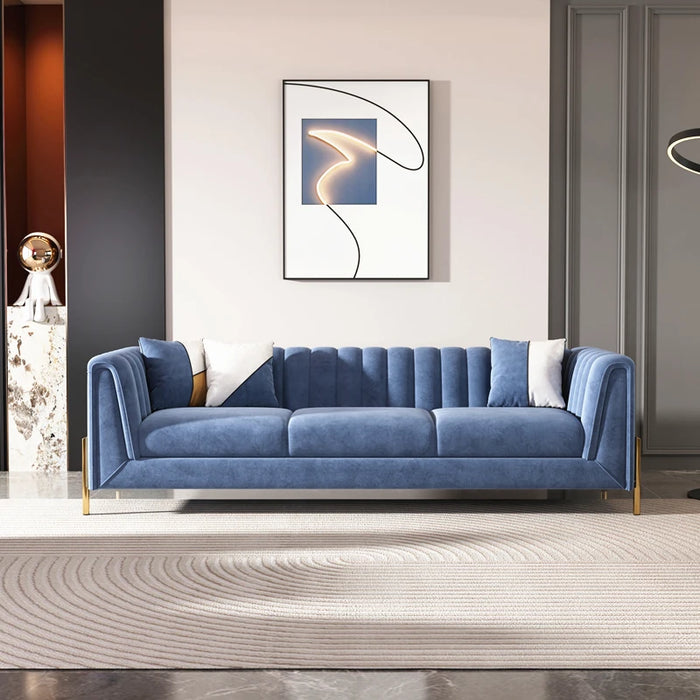 Light luxury velvet cloth sofa small household modern simple American science and technology cloth Nordic living room sofa