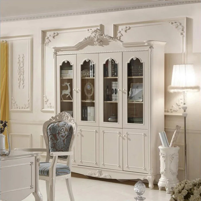 four door wardrobe modern  European bookcase p10097