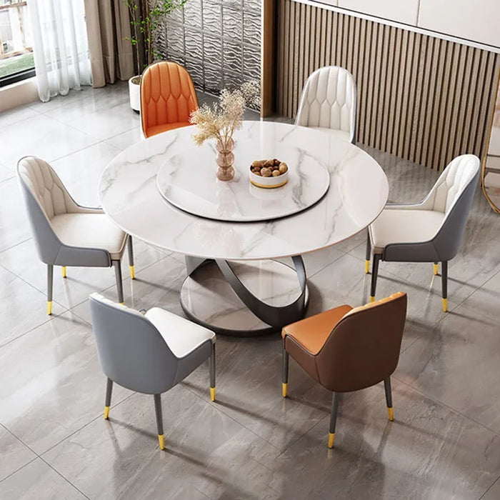 Modern Minimalist Living Dining Table Round Extendable Folding Luxury Dining Table Nordic Relaxing Mesa Comedor Home Furniture