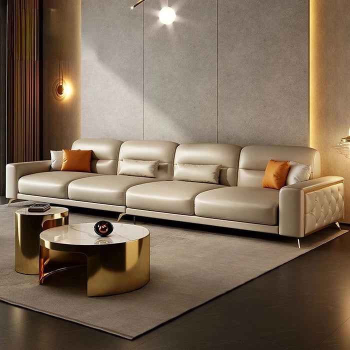 Luxury Leather Living Room Sofas Italian Japanese Simple Nordic Modern Cornercombination Divani Da Soggiorno Salon Furniture