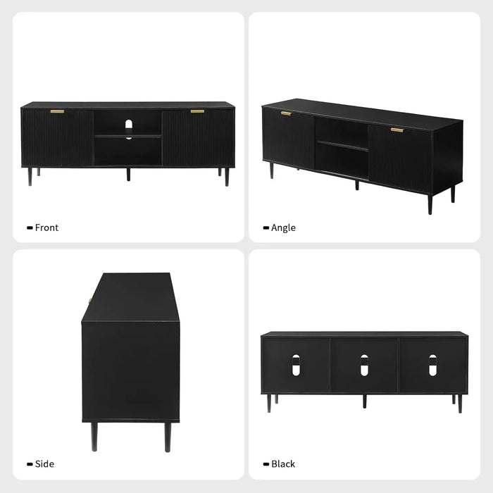 Okvnbjk TV Stand for 65+ Inch TV, Modern Living Room Entertainment Center with Storage Cabinets