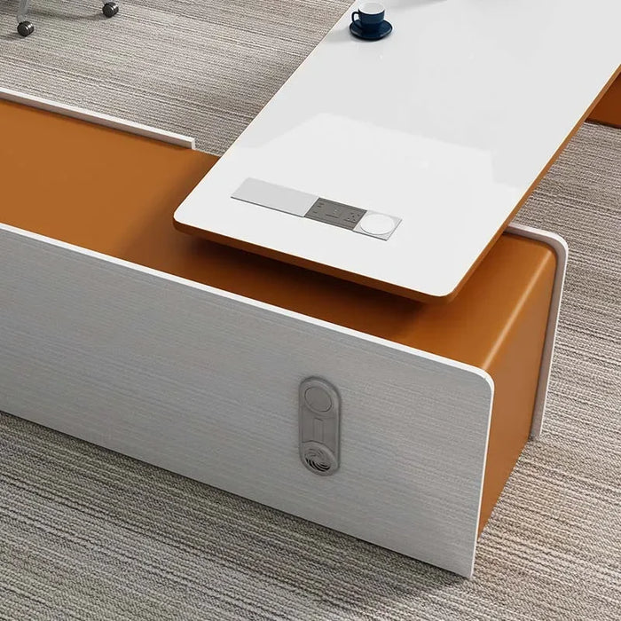 Boss L Shape Luxury Office Furniture Manager High Tech Modern Executive Ceo Office Desk