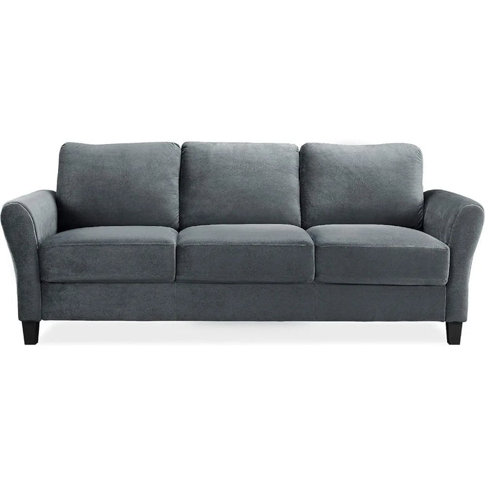 80.7" W X 31.1" D X 32.3" H Living Room Sofas for Home Dark Grey Sofa Bed Furniture