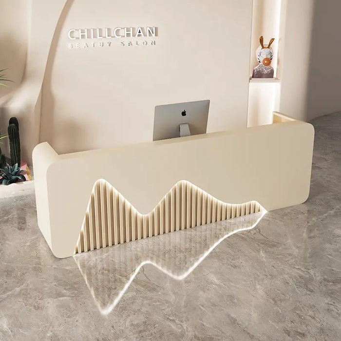 Luxury Store Reception Desk Counter Restaurant Standing Reception Desks Console Clinic Mesa Escritorio Beauty Salon Furniture
