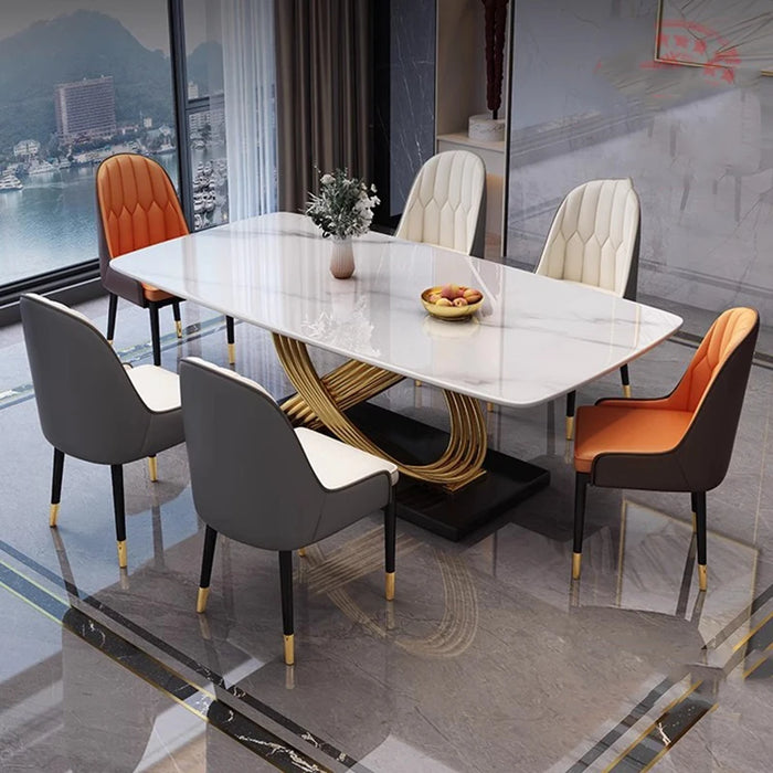 Luxury Modern Table Dinning Kitchen Balcony Dinner Marble Table Coffee Dressing Hotel Muebles Dining Room Table And Chairs Set