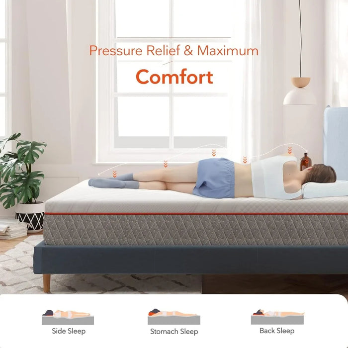 Sweetnight King Size Mattress, 14 Inch King Memory Foam Mattress in a Box, Double Sides Flippable King Bed Mattress,