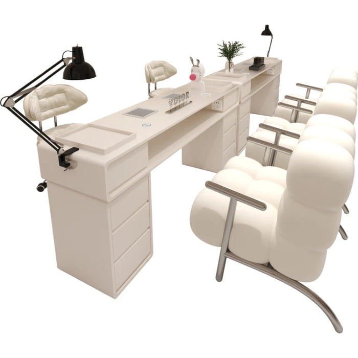 Luxury Manicure Nail Tables White Drawer Beauty Professional Nail Tables Office Women Nageltisch Beauty Salon Furniture MR50NT