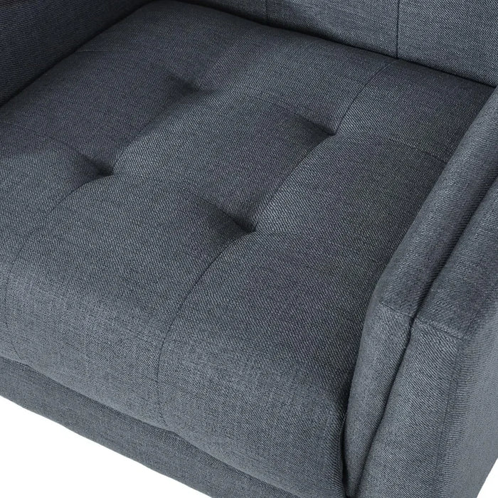 Chair Free Shipping Home Furniture Mid Century Modern Fabric Arm Chair Armchair Dark Gray Lounge Chairs Walnut Living Room