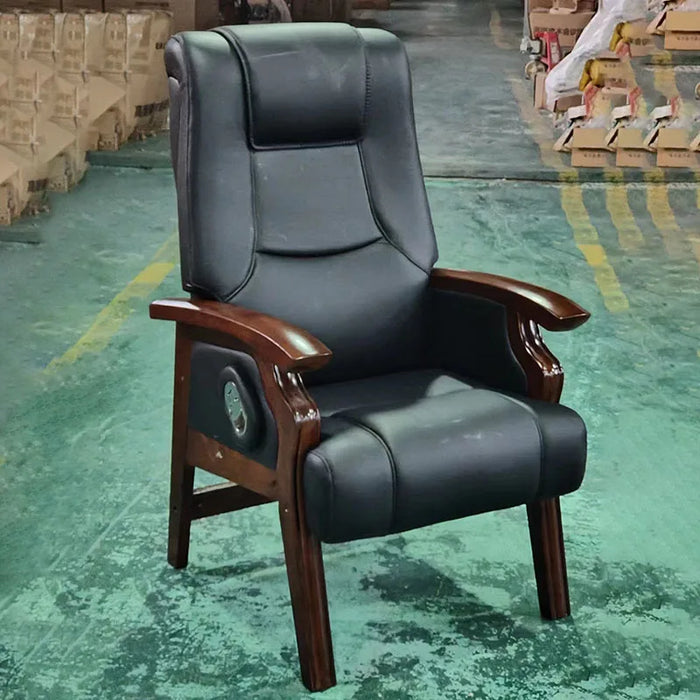 Ergonomic Office Chair Lumber Back Support Handle Retro Living Room Chairs Black Recliner Reposapies Oficina Theater Furniture