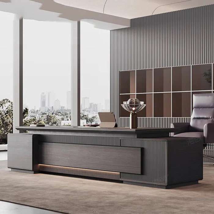 Executive Drawers Office Desk Vanity L Shaped Standing Monitor Computer Desks Storage Reception Mesa De Escritorio Furniture