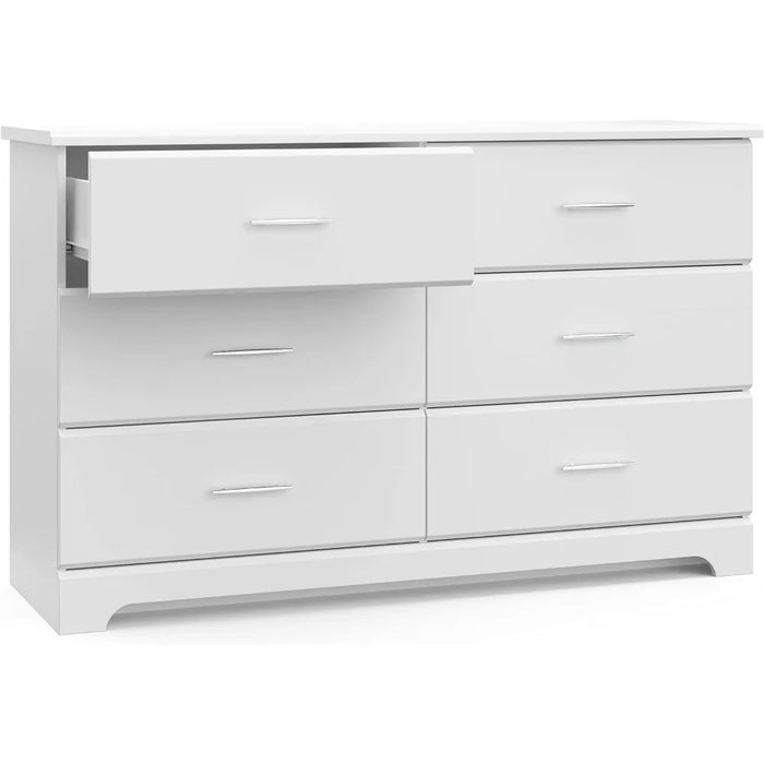 Dressers for Bedroom Furniture Chest Of Drawers 6 Drawer Double Dresser (White) – GREENGUARD Gold Certified Kids Vanity Desk
