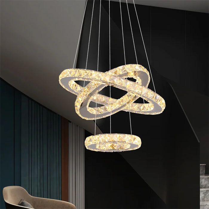 Modern Interior Crystal Chandelier Luxury Pendant Decorative Ceiling Lamp Bedroom Lighting Fixtures For Living Room Luminaria