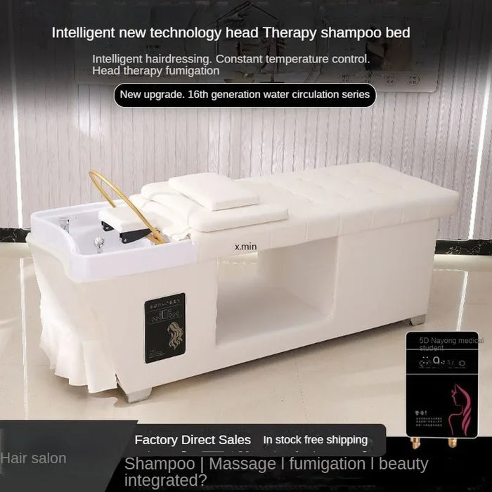 Water Circulation Shampo Chair Therapy Comfort Shower Head Massage Hair Wash Bed Lounge Silla Peluqueria Salon Furniture MQ50SC