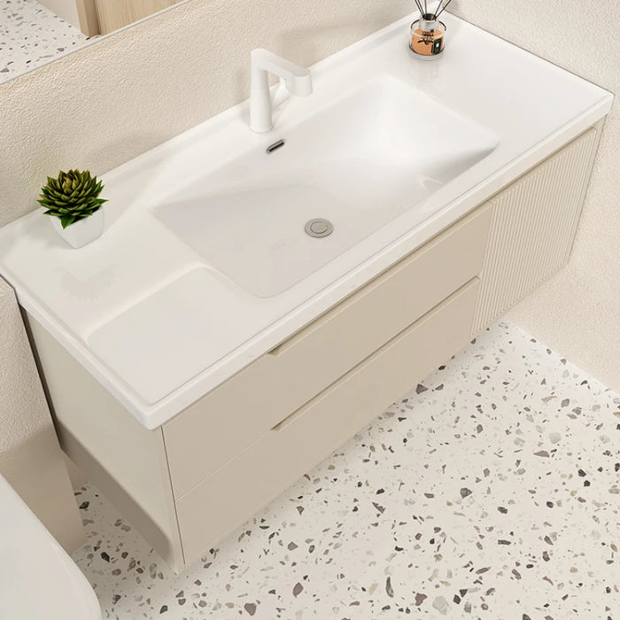 Drawer Narrow Bathroom Cabinet Integrated Ceramic Basin Oak Bathroom Cabinet Sink Washbasin Gabinete Toilet Furniture YX50BC