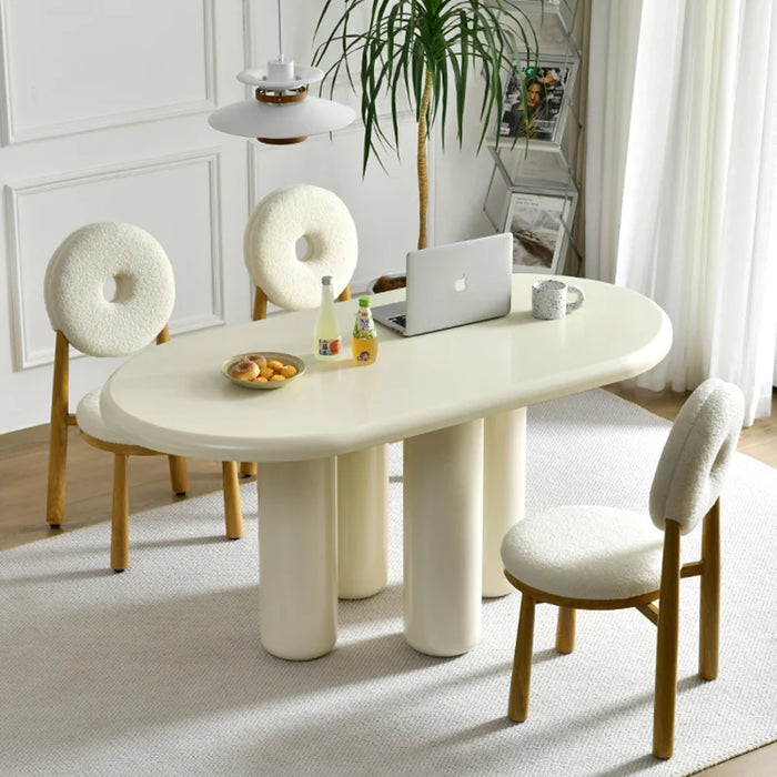 Nordic Oval Dining Table Industrial Luxury Minimalist Design Dining Table Modern Living Room Mesa Comedor Living Room Furniture