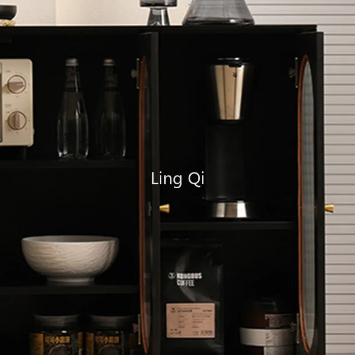 Decorated Locker Sideboard Showcase Black Space Saving Shelves Display Cabinet Modern Nordic Muebles De Cocina Bedroom Furniture