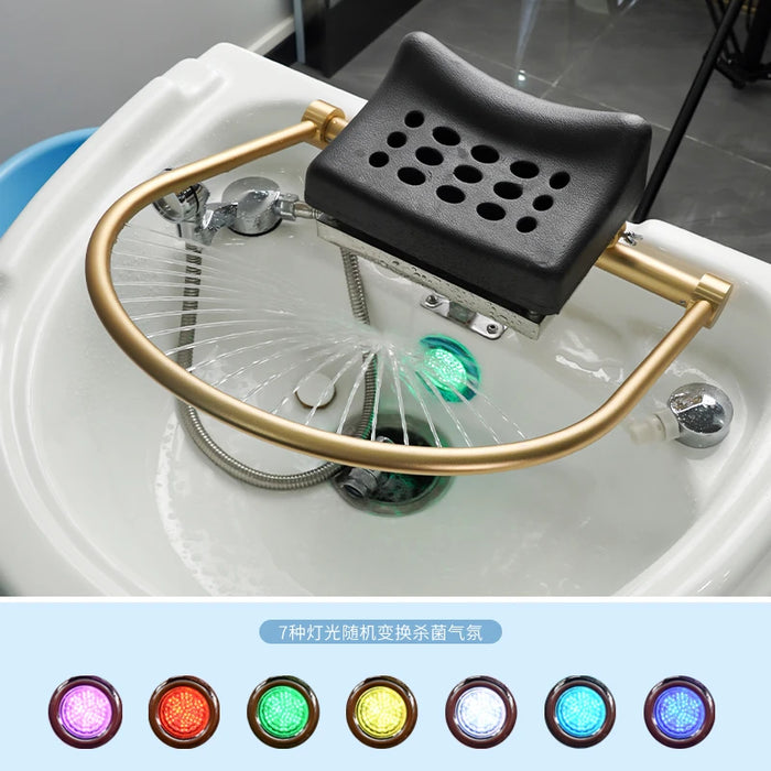 Portable Move Equipment Shampoo Chairs Sink Head Spa Water Circulation Shampoo Chairs Shower Lavacabezas Salon Furniture WZ50SC