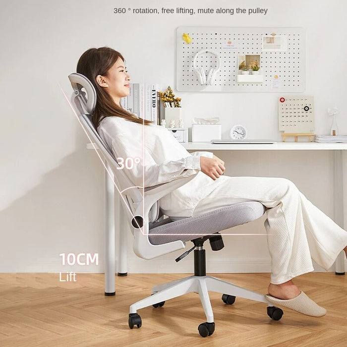 New 3D Lumbar Brace Ergonomic Computer Chair Office Comfort Men's and Women's Tennis Lifting Swivel Armrests Adjustable Headrest
