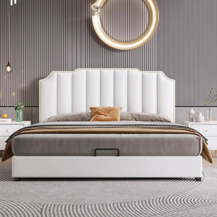 Nordic Master Simple Bed Luxury Whitr Storage Wood Bedding Bed Bedroom Frames Queen Multifunctional Cama De Casal Furniture