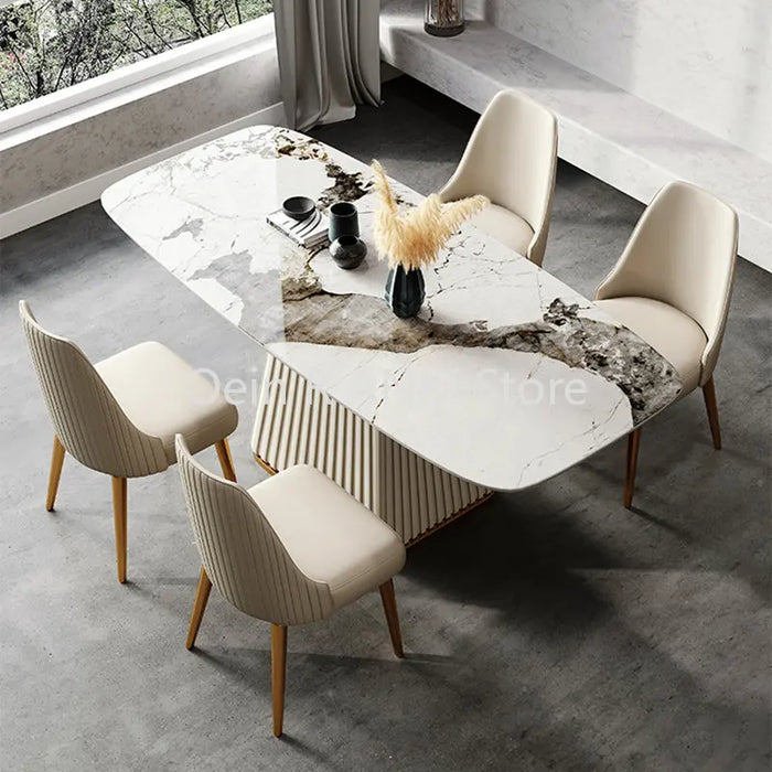 Dresser Kitchen Bedroom Dining Chairs Nordic PU Leather Gold Ergonomic Dining Chairs Modern Luxury cadeira Home Furniture WK