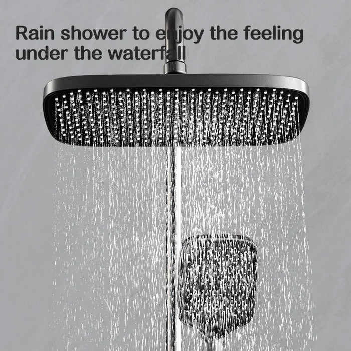 2024 Atmosphere Lamp Bathroom Shower System Full Set Wall Mounted Bathtub Digital Display Shower Set with Bidet Faucet suit