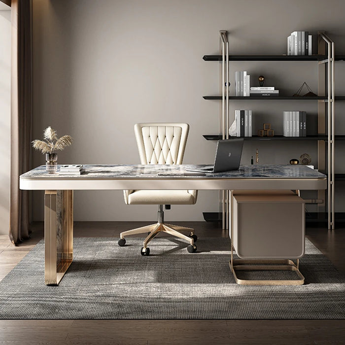 Drawers Executive Office Desks Computer Metal Conference Desktop Workstation Modern Console Tavolo Da Lavoro Luxury Furniture