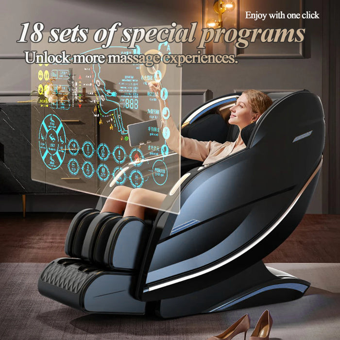 3 Year Warranty UKLife 3D Zero Gravity Airbag Full Body Massager Chairs Home 4D Heat AI voice Office Chair Massage Sofa Recliner