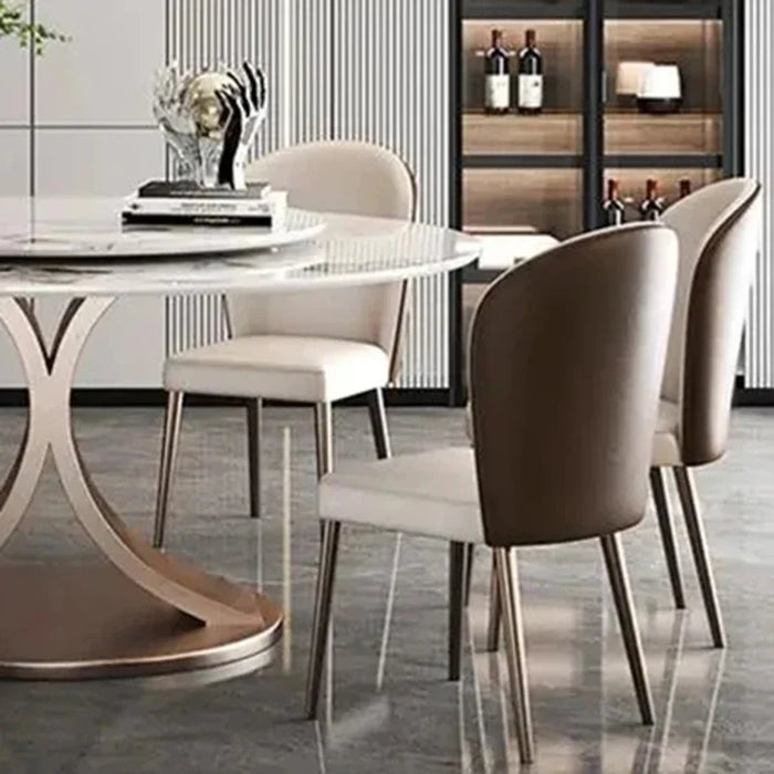 Center Round Dining Tables Rotating Turntable Luxury White Dining Tables Food Outdoor Mueble Para Cocina French Furniture