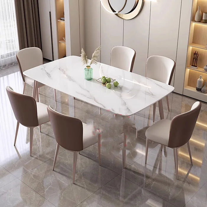 Chairs Nordic Dining Table Luxury Unfolding Rectangle Industrial Dining Table 8 People Living Mesa De Comedor Kitchen Furniture