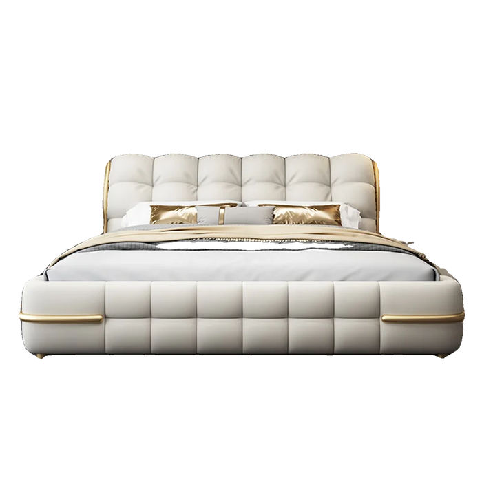 Modern Whitr Soft Bed Designer Simple Headboard Queen Frame Bed Double Human Sleeping Camas De Dormitorio Nordic Furniture