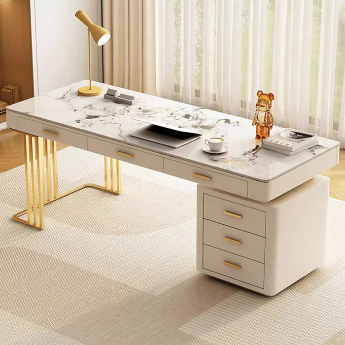 ConferenceOffice Desk Wooden Setup Desktop Luxury Work Table Desktop Reception Workbench Scrivania Con Cassetti Home Furniture