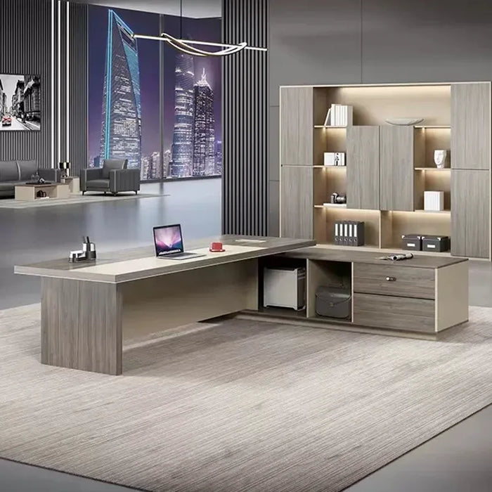 Simple boss desk combination, president desk, office furniture, large class desk, single person desk