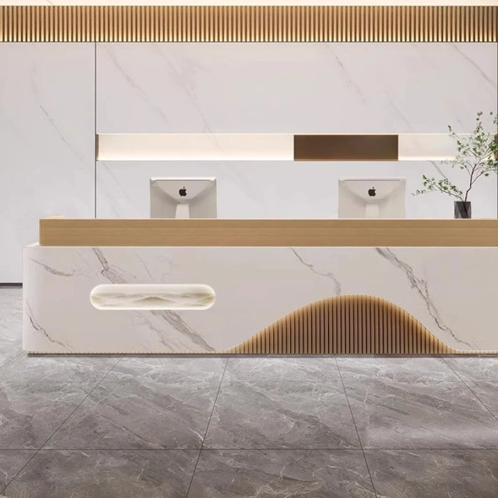 Commercial Service Reception Desks Pulpit Cashier Checkout Mobile Reception Desks European Bureau Meuble Modern Furniture