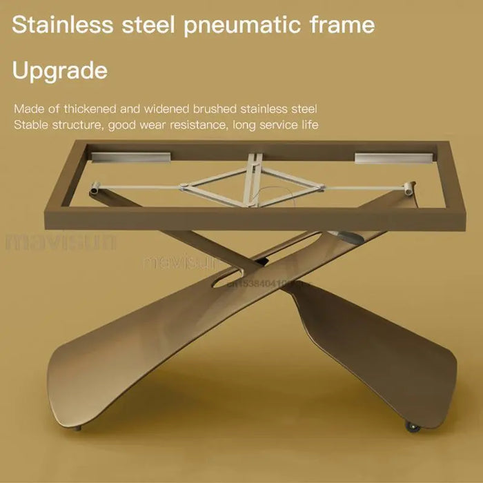 Light Luxury Lifting Dining Table Transformer Table For Living Room Foldable Table With 4 Chairs Kitchen Furniture Set