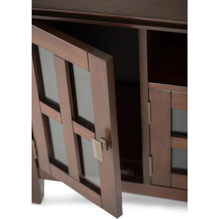 SOLID WOOD Universal TV Media Stand, 72 in Wide, Contemporary, Storage Cabinet, for Flat Screen TVs up to 80 in