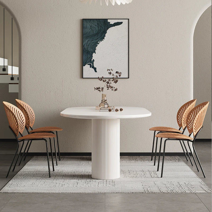 Design Nordic Dining Table Luxury Simple Oval Slate Coffee Tables White Modern Mesa Comedor Meuble Kitchen Furniture YX50CZ