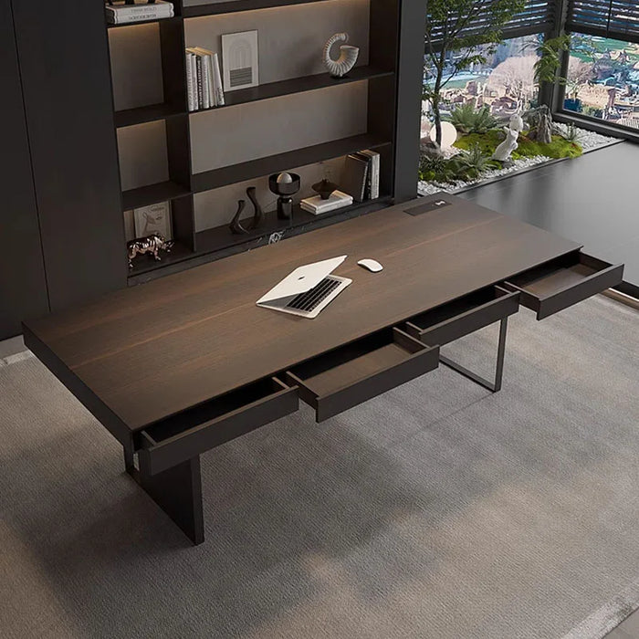 Solid Wood Italian Office Desk Luxury Supplies Study Standing Computer Desks Long Executive Mesa De Computador Modern Furniture