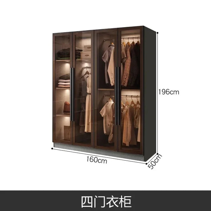 Wooden Cabinet Wardrobes Closet Drying Rack Storage Cupboard Wardrobes Closet Rack Organizer Hogar Muebles Salon Furniture