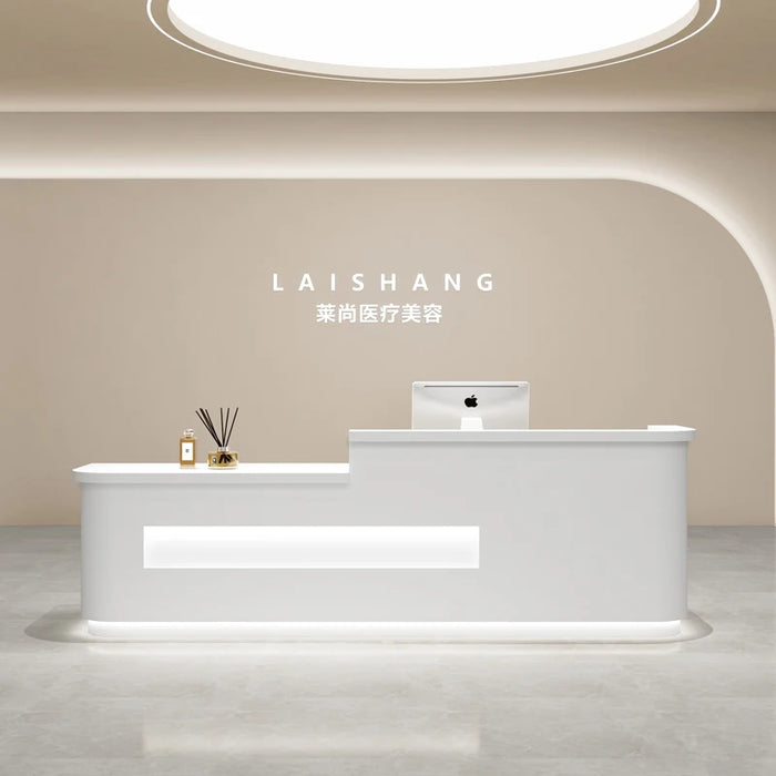 Supermarket Reception Desk Shop Barbershop Advisory Check Out Restaurant Reception Desk Office Empfangstheke Luxury Furniture