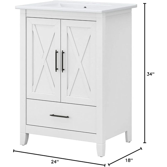 24W Bathroom Vanity With Ash Sink Kitchen Sink Faucet Washbasin for the Bathroom Sinks Washbasins Countertop Furniture Tub Bowl