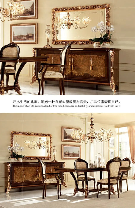 European side cabinet Italian villa restaurant furniture custom large room cupboard entrance locker