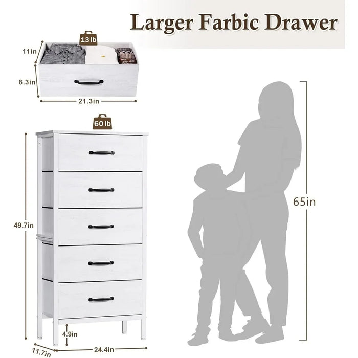 Coat Closet Living Room Furniture for Tv Iron Shelf White Chest of 5 Fabric Drawers Librero Shoe Cabinet Storage Organizer Home