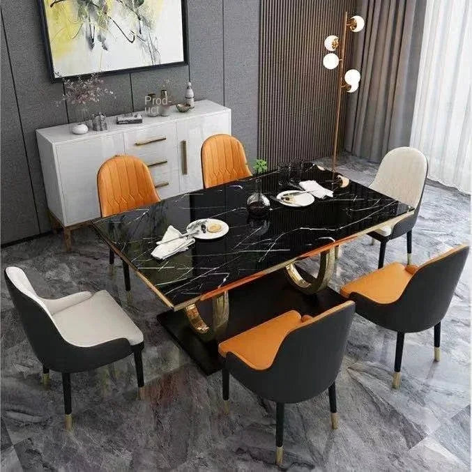combination household small apartment rectangular dining table