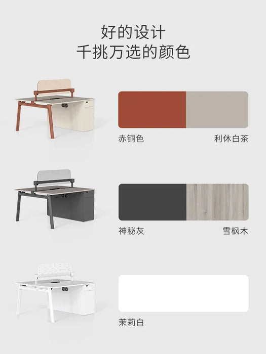 Office desk, chair, screen, card seat, four person combination desk, minimalist modern furniture, two person staff desk\
