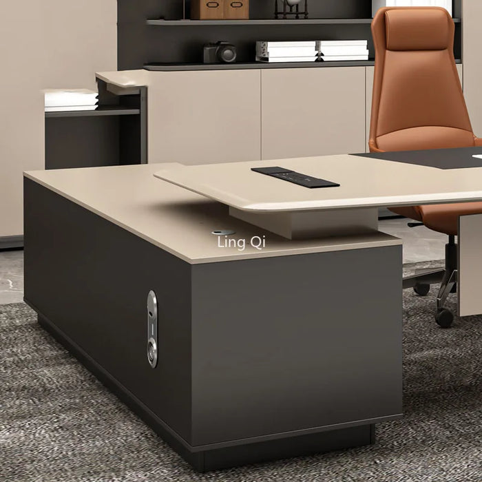 Designer Vanity Office Desk L Shaped Reception High Quality Boss Computer Desk Organizer Unique Mesa Escritorio Office Furniture
