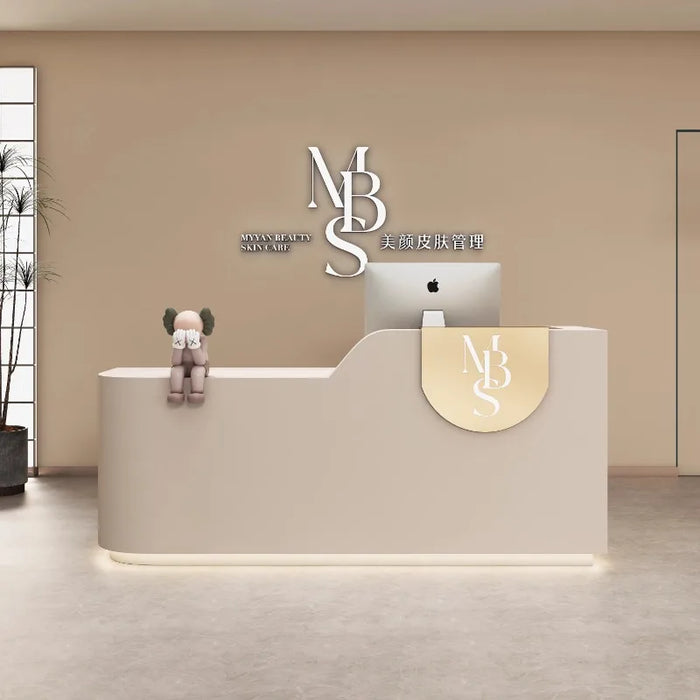 Standing Beauty Reception Desk Cashier Checkout Coffee Luxury Mobile Reception Desk Executive Mostrador Oficina Furniture HDH
