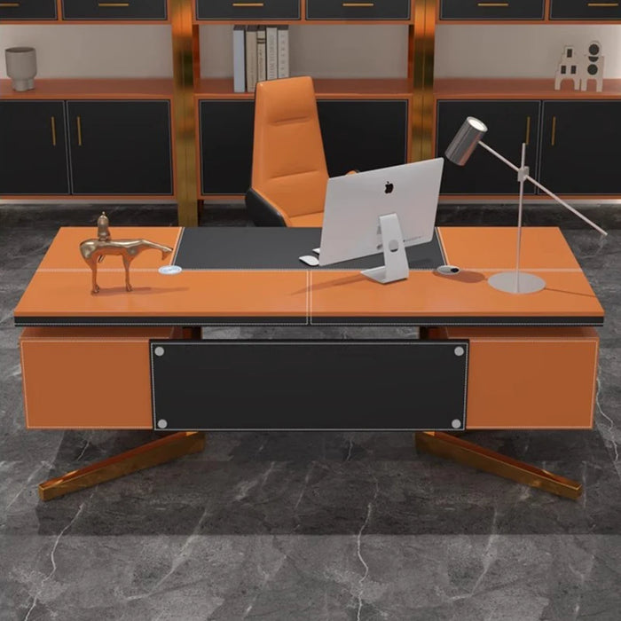 Luxury Computer Modern Desk Workstation Drawers Counter Executive Desk Storage Console Escritorios De Oficina Office Furniture